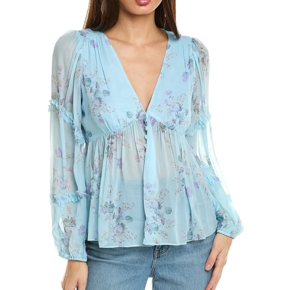 NWT LoveShackFancy Elian Blouse